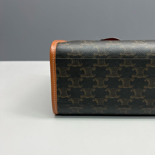 Celine Mini Horizontal Cabas Triomphe Brown Black