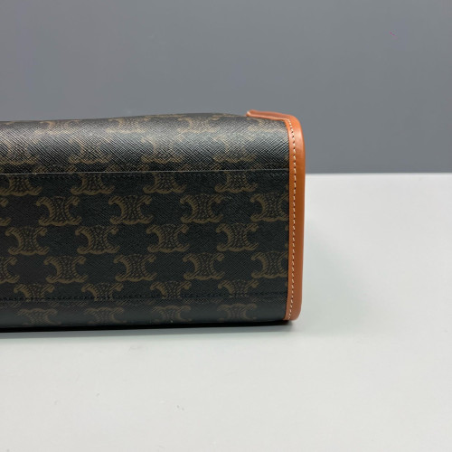 Celine Mini Horizontal Cabas Triomphe Brown Black