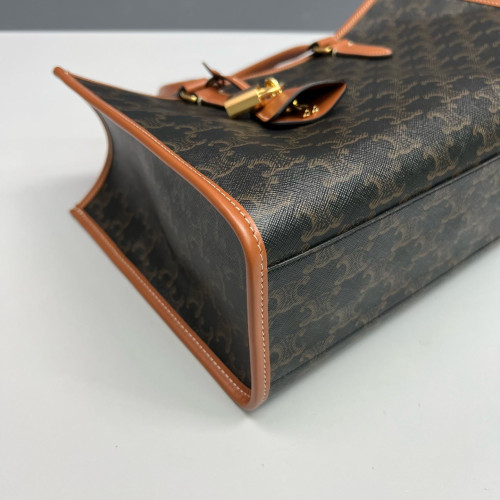 Celine Mini Horizontal Cabas Triomphe Brown Black