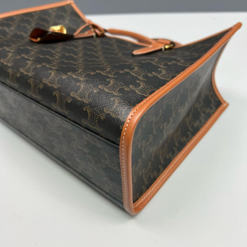 Celine Mini Horizontal Cabas Triomphe Brown Black