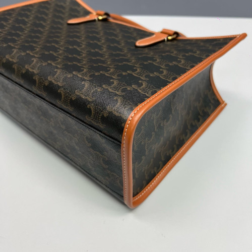 Celine Mini Horizontal Cabas Triomphe Brown Black