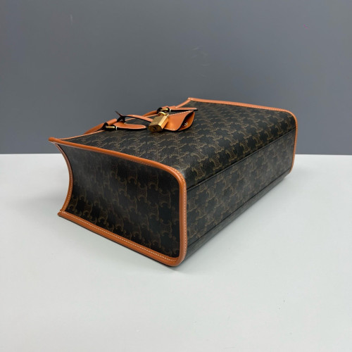 Celine Mini Horizontal Cabas Triomphe Brown Black