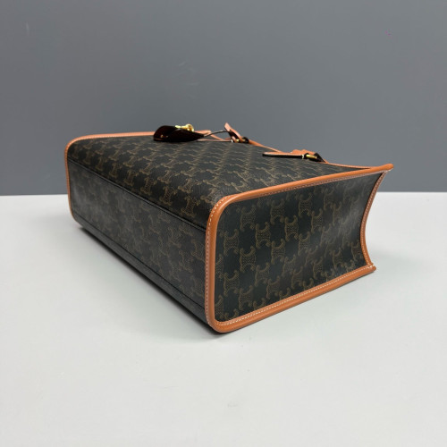 Celine Mini Horizontal Cabas Triomphe Brown Black