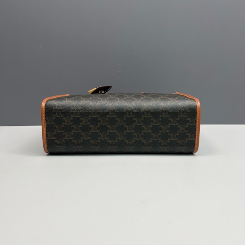 Celine Mini Horizontal Cabas Triomphe Brown Black