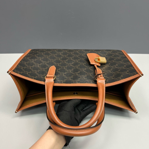 Celine Mini Horizontal Cabas Triomphe Brown Black