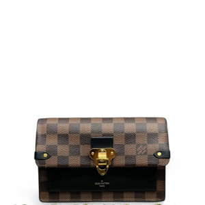 Louis Vuitton Vavin Chain Wallet Damier Ebene Black
