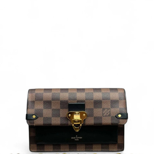 Louis Vuitton Vavin Chain Wallet Damier Ebene Black