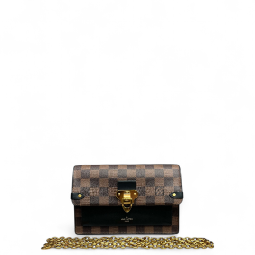 Louis Vuitton Vavin Chain Wallet Damier Ebene Black