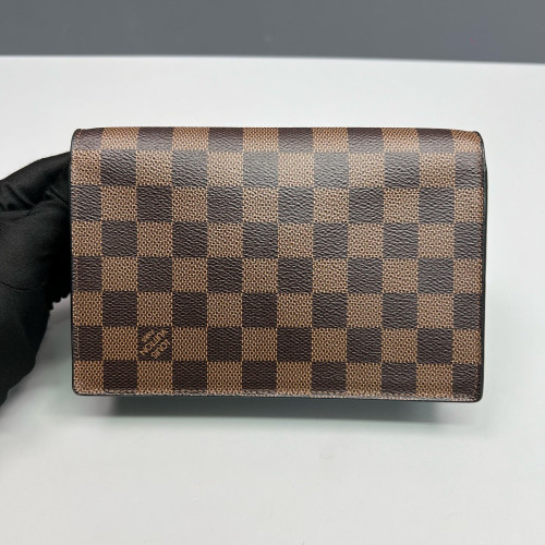 Louis Vuitton Vavin Chain Wallet Damier Ebene Black