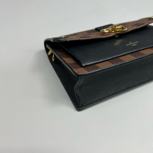 Louis Vuitton Vavin Chain Wallet Damier Ebene Black