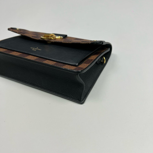 Louis Vuitton Vavin Chain Wallet Damier Ebene Black