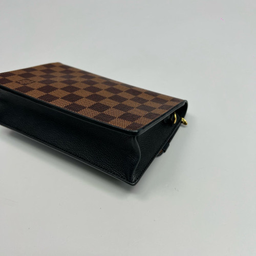 Louis Vuitton Vavin Chain Wallet Damier Ebene Black