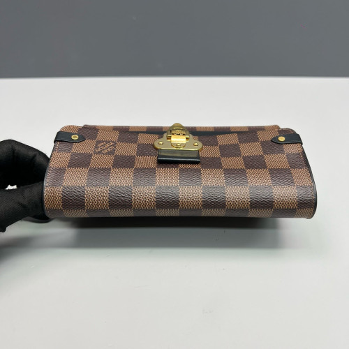 Louis Vuitton Vavin Chain Wallet Damier Ebene Black