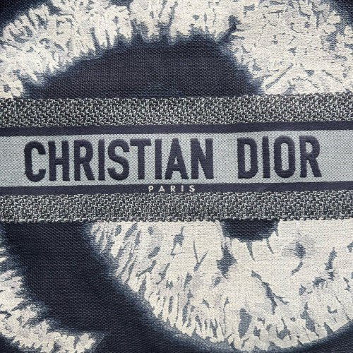 Dior Large Book Tote Canvas White Navy Black