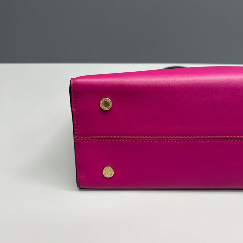 Bvlgari Tote Bag Calfskin Black Fuchsia
