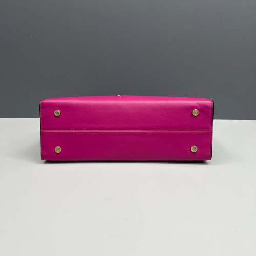 Bvlgari Tote Bag Calfskin Black Fuchsia