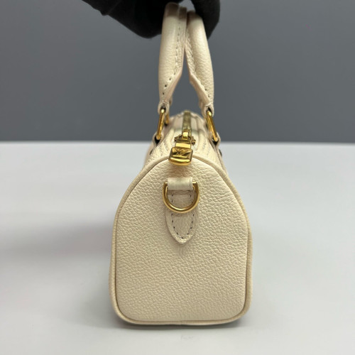 Louis Vuitton Nano Speedy Bandouliere Monogram Empreinte Giant Beige Clair