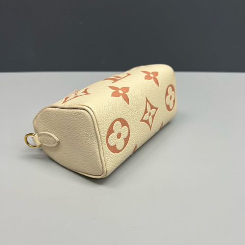 Louis Vuitton Nano Speedy Bandouliere Monogram Empreinte Giant Beige Clair