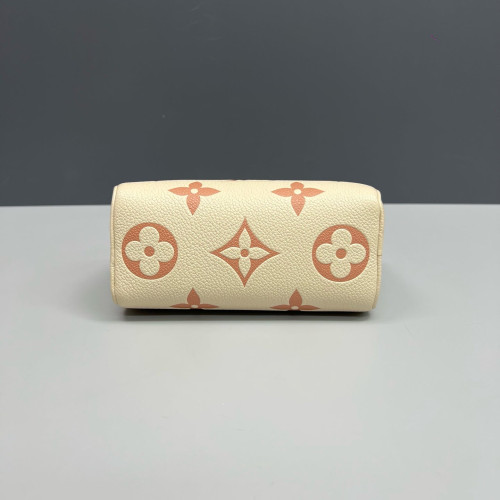 Louis Vuitton Nano Speedy Bandouliere Monogram Empreinte Giant Beige Clair