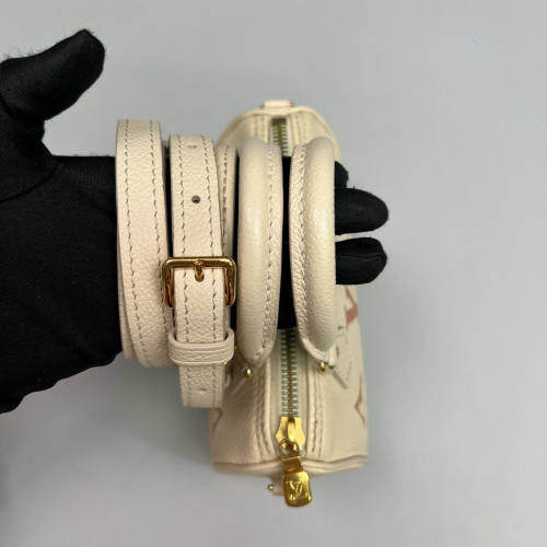 Louis Vuitton Nano Speedy Bandouliere Monogram Empreinte Giant Beige Clair