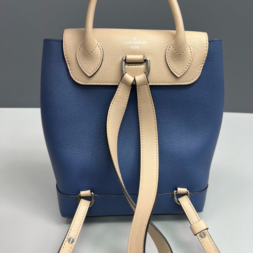 Louis Vuitton Lockme Backpack PM Calfskin Blue Beige