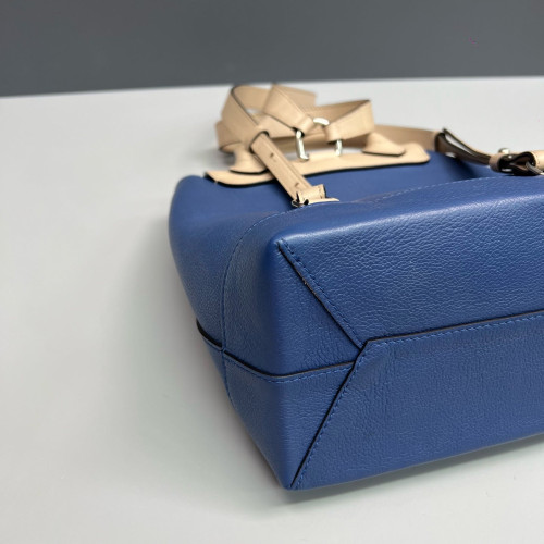 Louis Vuitton Lockme Backpack PM Calfskin Blue Beige