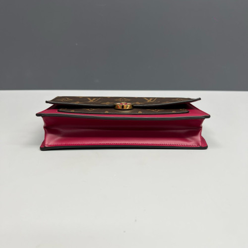 Louis Vuitton Flore Chain Wallet Monogram Brown Magenta