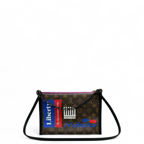 Louis Vuitton Crossbody Bag Monogram Brown Black Purple