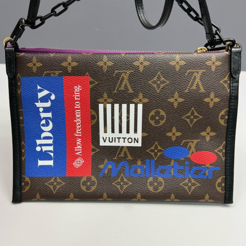 Louis Vuitton Crossbody Bag Monogram Brown Black Purple