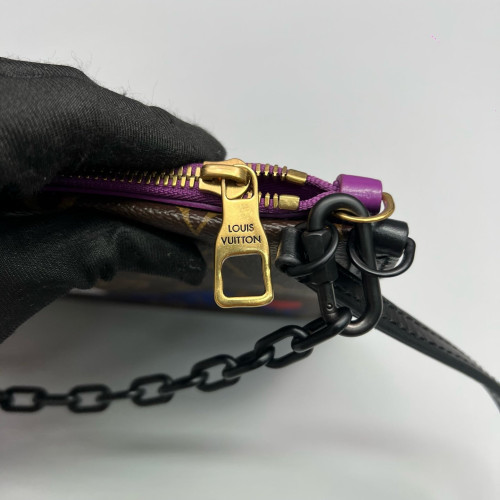Louis Vuitton Crossbody Bag Monogram Brown Black Purple