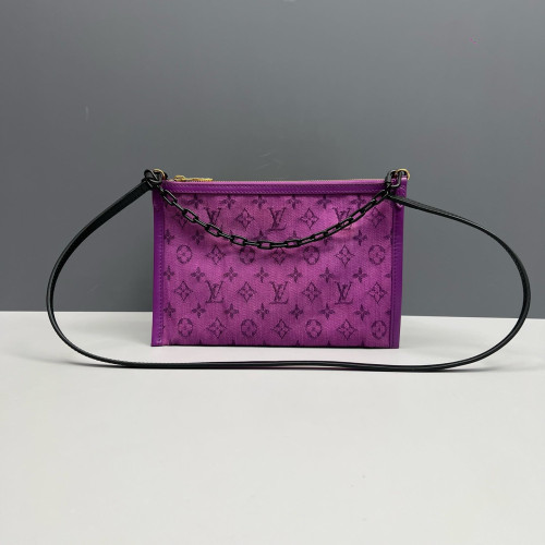 Louis Vuitton Crossbody Bag Monogram Brown Black Purple