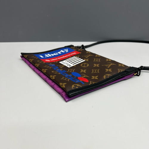 Louis Vuitton Crossbody Bag Monogram Brown Black Purple