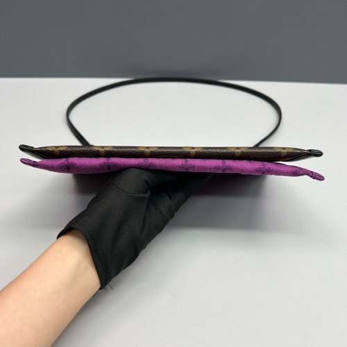 Louis Vuitton Crossbody Bag Monogram Brown Black Purple