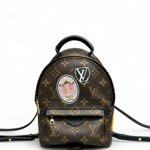 Louis Vuitton Palm Springs Backpack Mini Monogram Brown Black