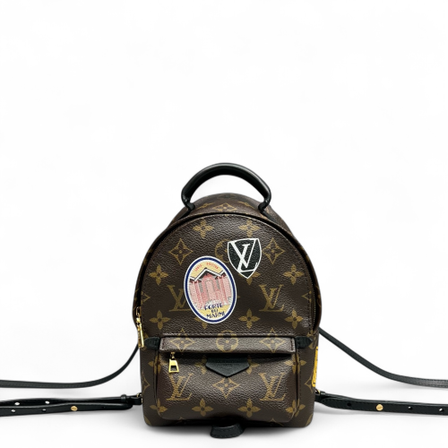 Louis Vuitton Palm Springs Backpack Mini Monogram Brown Black