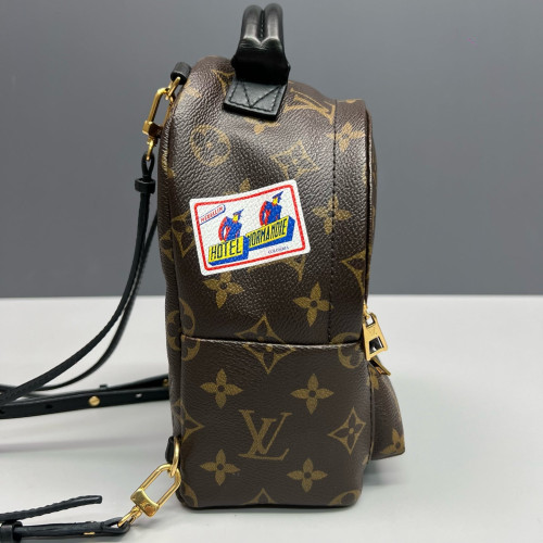 Louis Vuitton Palm Springs Backpack Mini Monogram Brown Black