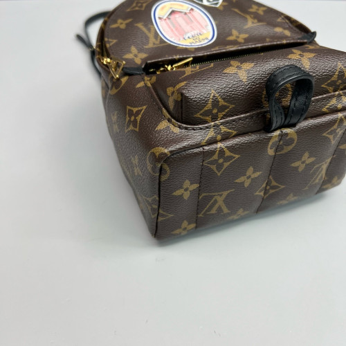 Louis Vuitton Palm Springs Backpack Mini Monogram Brown Black