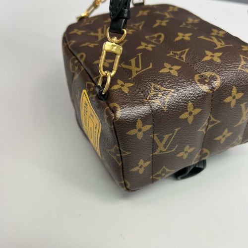 Louis Vuitton Palm Springs Backpack Mini Monogram Brown Black