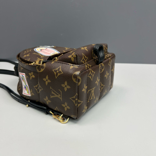 Louis Vuitton Palm Springs Backpack Mini Monogram Brown Black