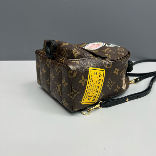 Louis Vuitton Palm Springs Backpack Mini Monogram Brown Black