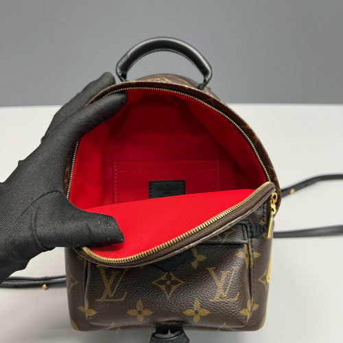 Louis Vuitton Palm Springs Backpack Mini Monogram Brown Black