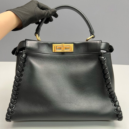 Fendi Peekaboo Iconic Medium Calfskin Black