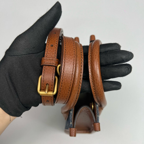 Gucci Sac Plat Denim Blue Brown