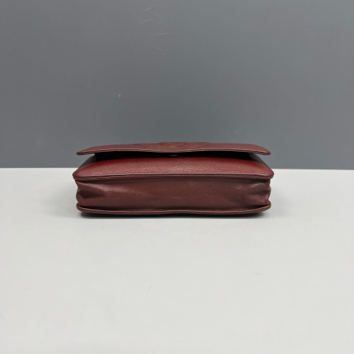 Chanel Logo WOC Wallet On Chain Grained Calfskin Burgundy