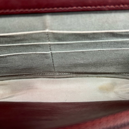 Chanel Logo WOC Wallet On Chain Grained Calfskin Burgundy