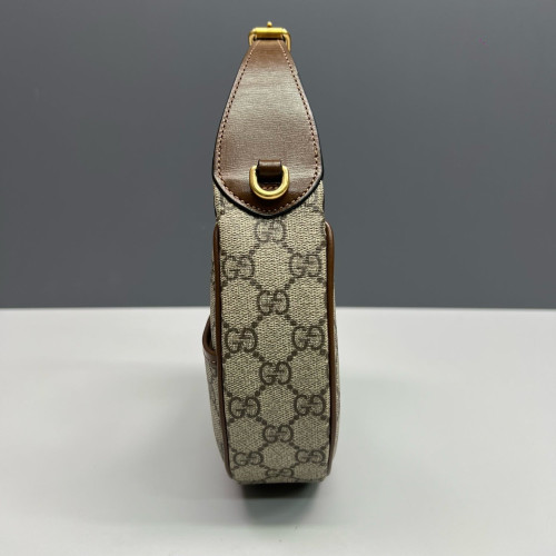 Gucci Mini Ophidia Half Moon Hobo GG Supreme Monogram Beige Brown Gucci Mini Ophidia Half Moon Hobo GG Supreme Monogram Beige Brown