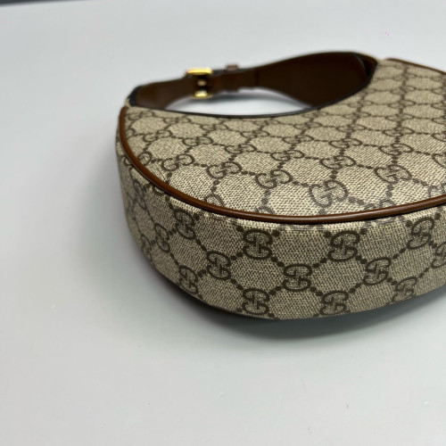 Gucci Mini Ophidia Half Moon Hobo GG Supreme Monogram Beige Brown Gucci Mini Ophidia Half Moon Hobo GG Supreme Monogram Beige Brown