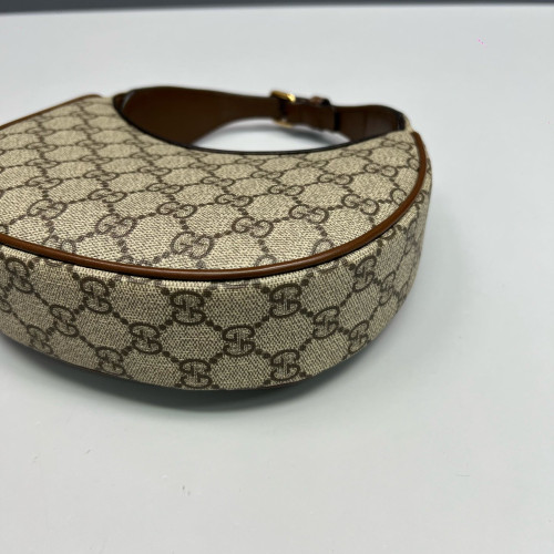 Gucci Mini Ophidia Half Moon Hobo GG Supreme Monogram Beige Brown Gucci Mini Ophidia Half Moon Hobo GG Supreme Monogram Beige Brown