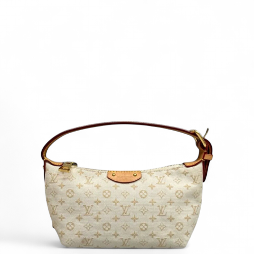 Louis Vuitton Hills Pochette Monogram White Beige Louis Vuitton Hills Pochette Monogram White Beige