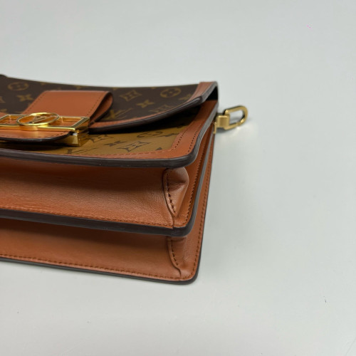Louis Vuitton Dauphine MM Reverse Monogram Brown Tan